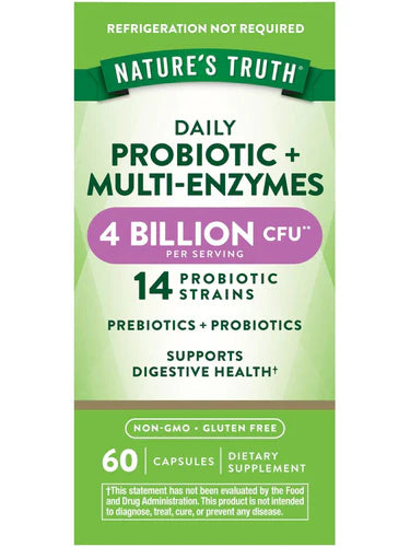 Probiotic + multi-enzymes 4 BILLION CFU 60 Capsules