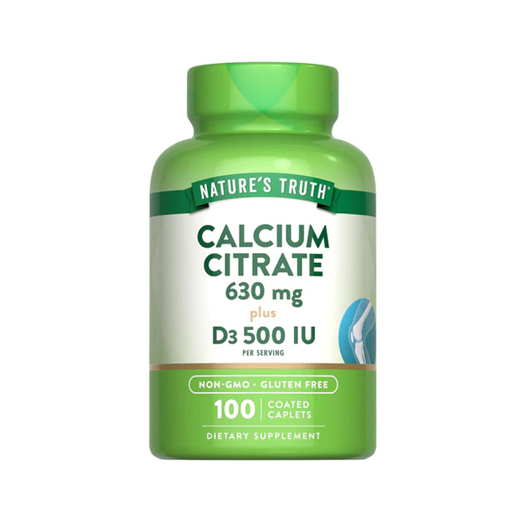 Calcium Citrate 630 mg D3 500 IU 100 Coated Caplets