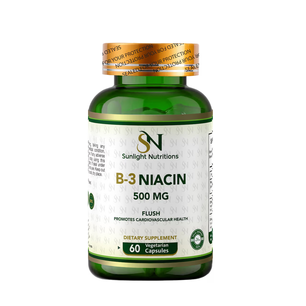 B-3 Niacin 500 mg 60 Capsules