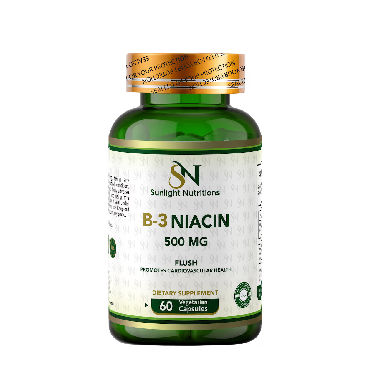 B-3 Niacin 500 mg 60 Capsules