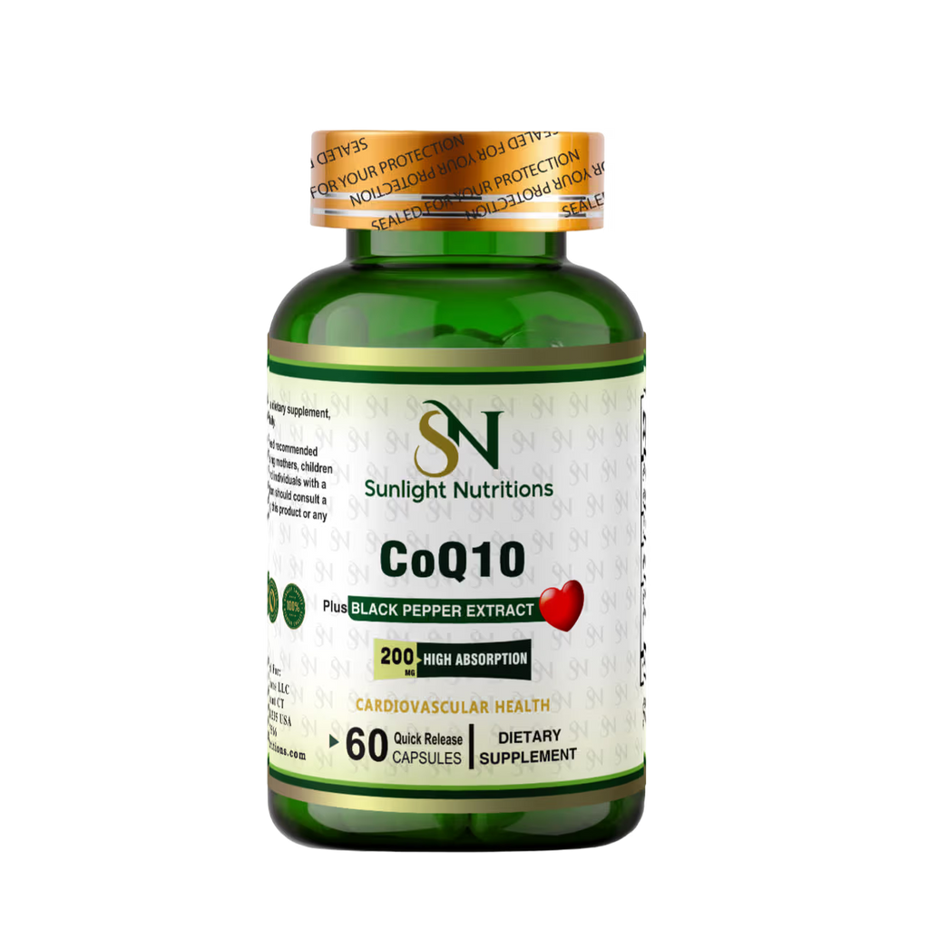 كبسولات CoQ10 بتركيز 200 مجم، 60 كبسولة