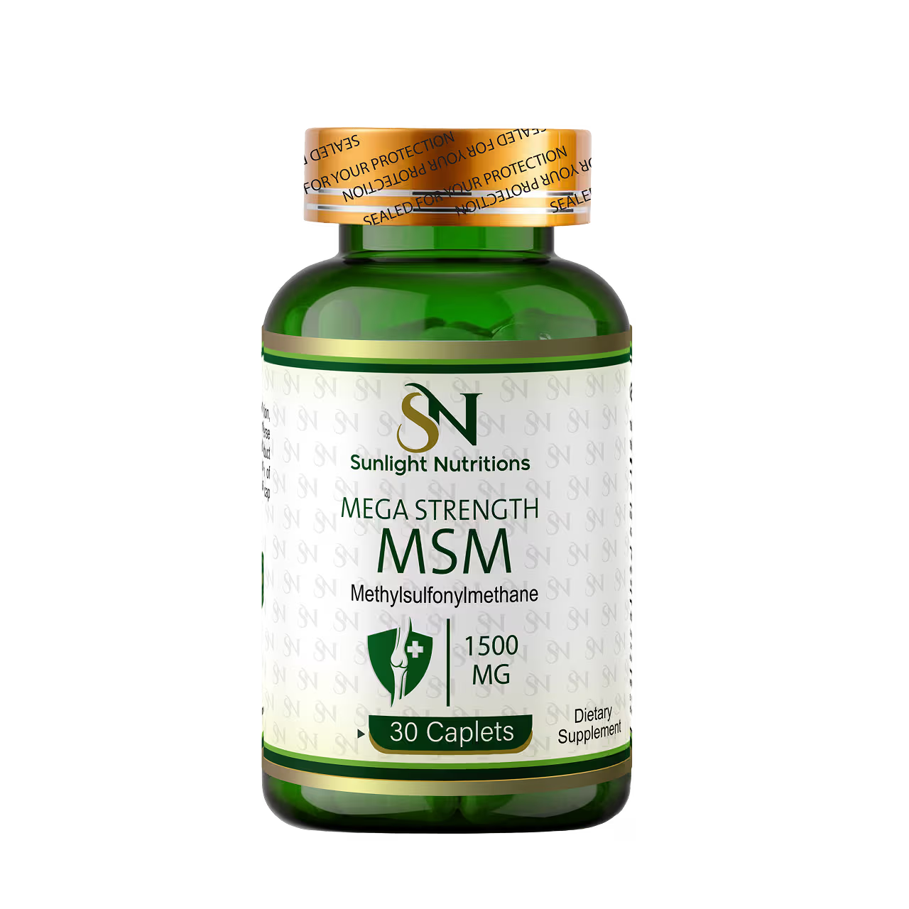 Mega Strength MSM 1500 mg 30 Caplets