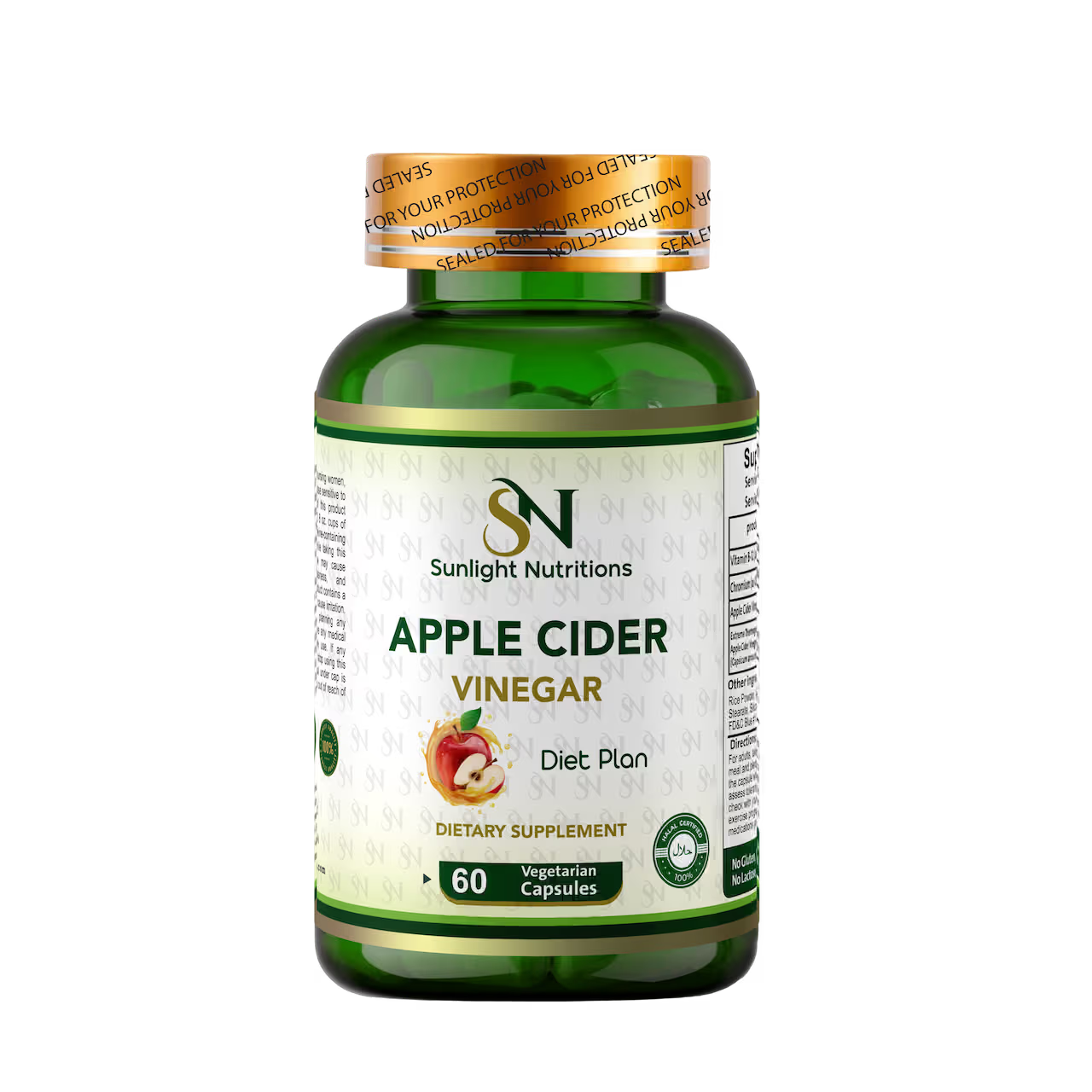 Apple Cider Vinegar 850 mg 60 Capsules