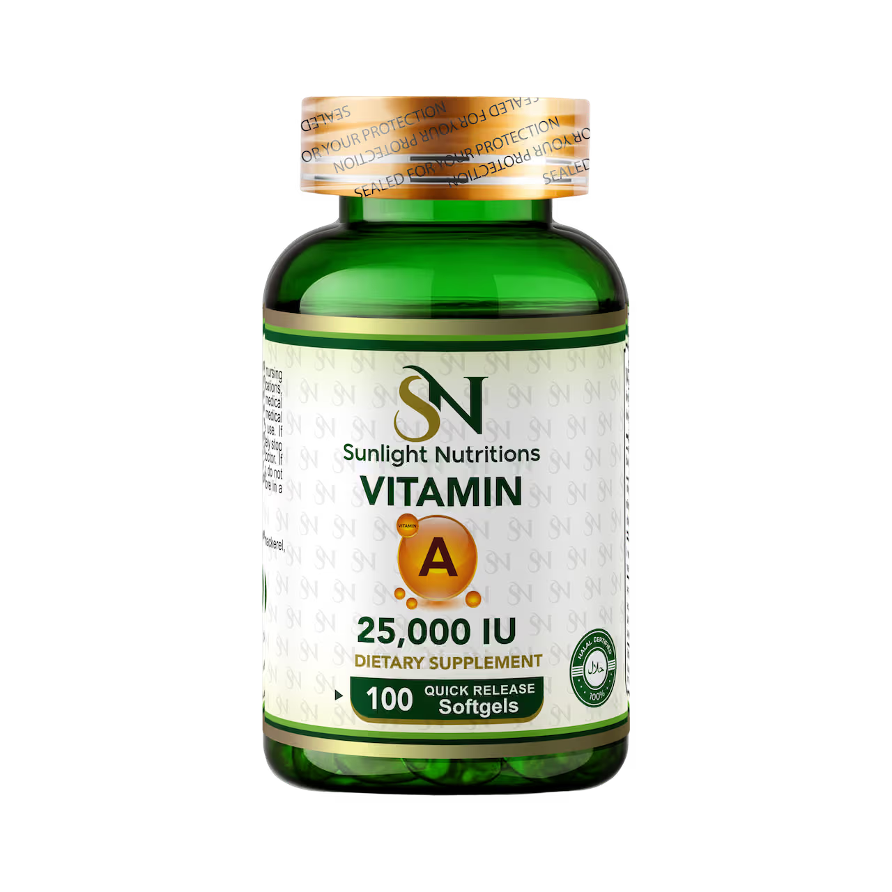 Vitamin A 25,000 IU 100 Softgels