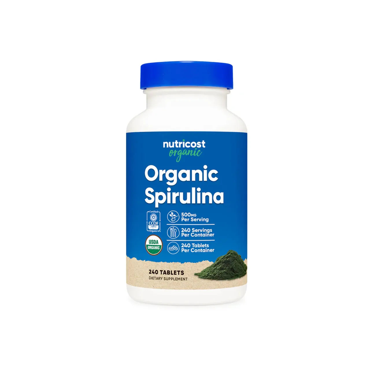 Spirulina (Organic) 500 mg 240 Capsules