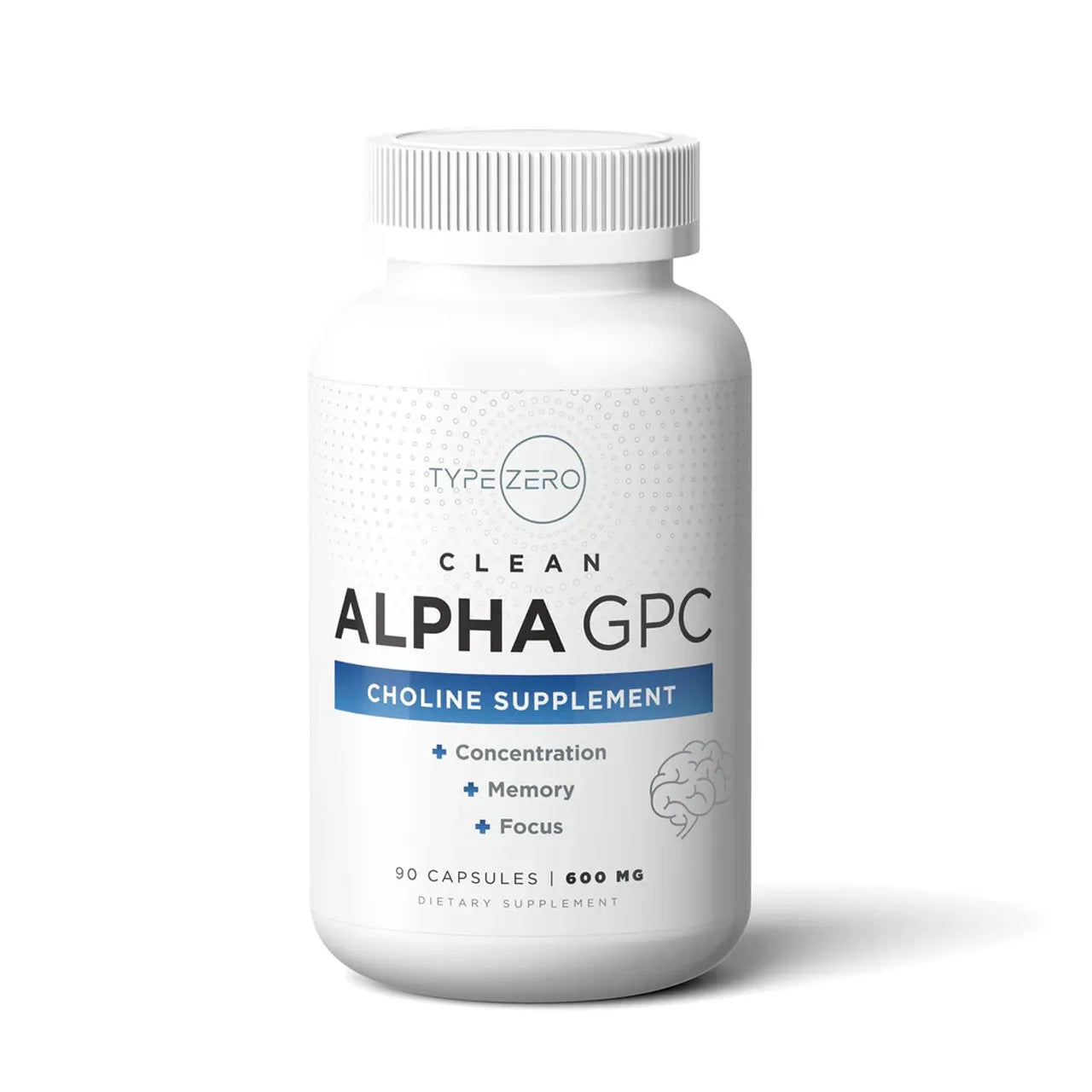 alpha GPC choline تايب زيرو 600 ملغ 90 كبسولة