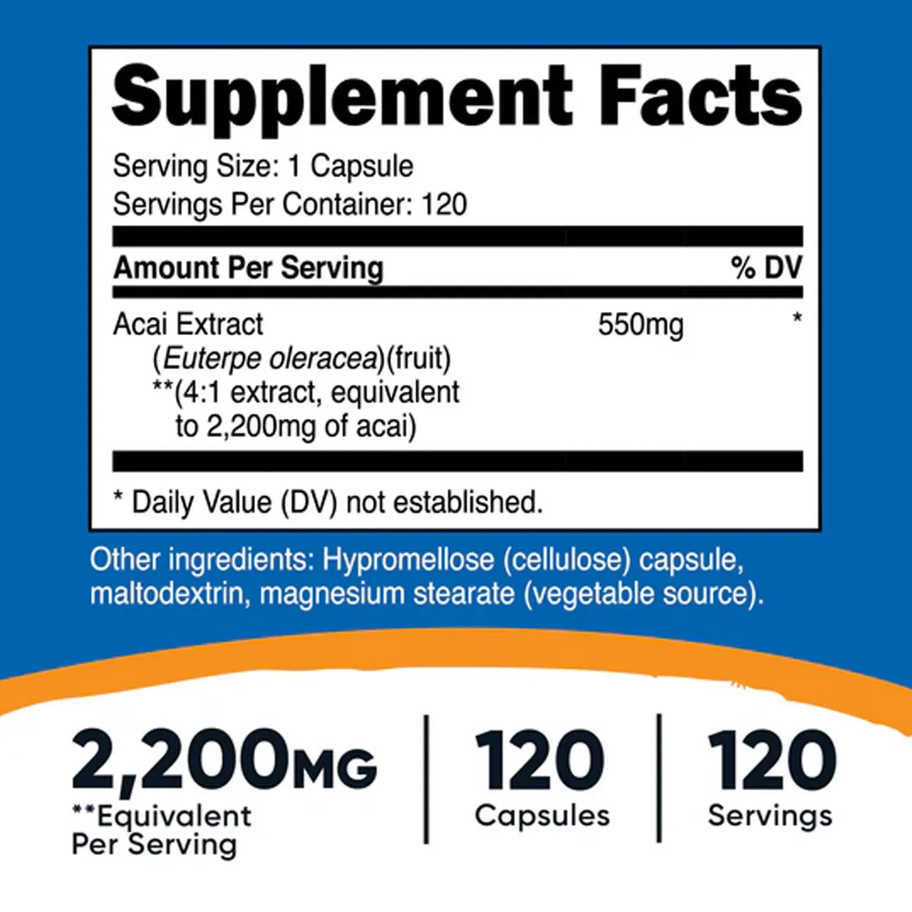 Acai 2200 mg 120 Capsules