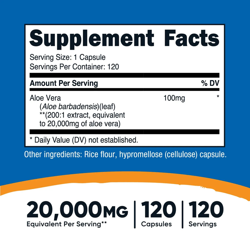 Aloe Vera 20000 mg 120 Capsules