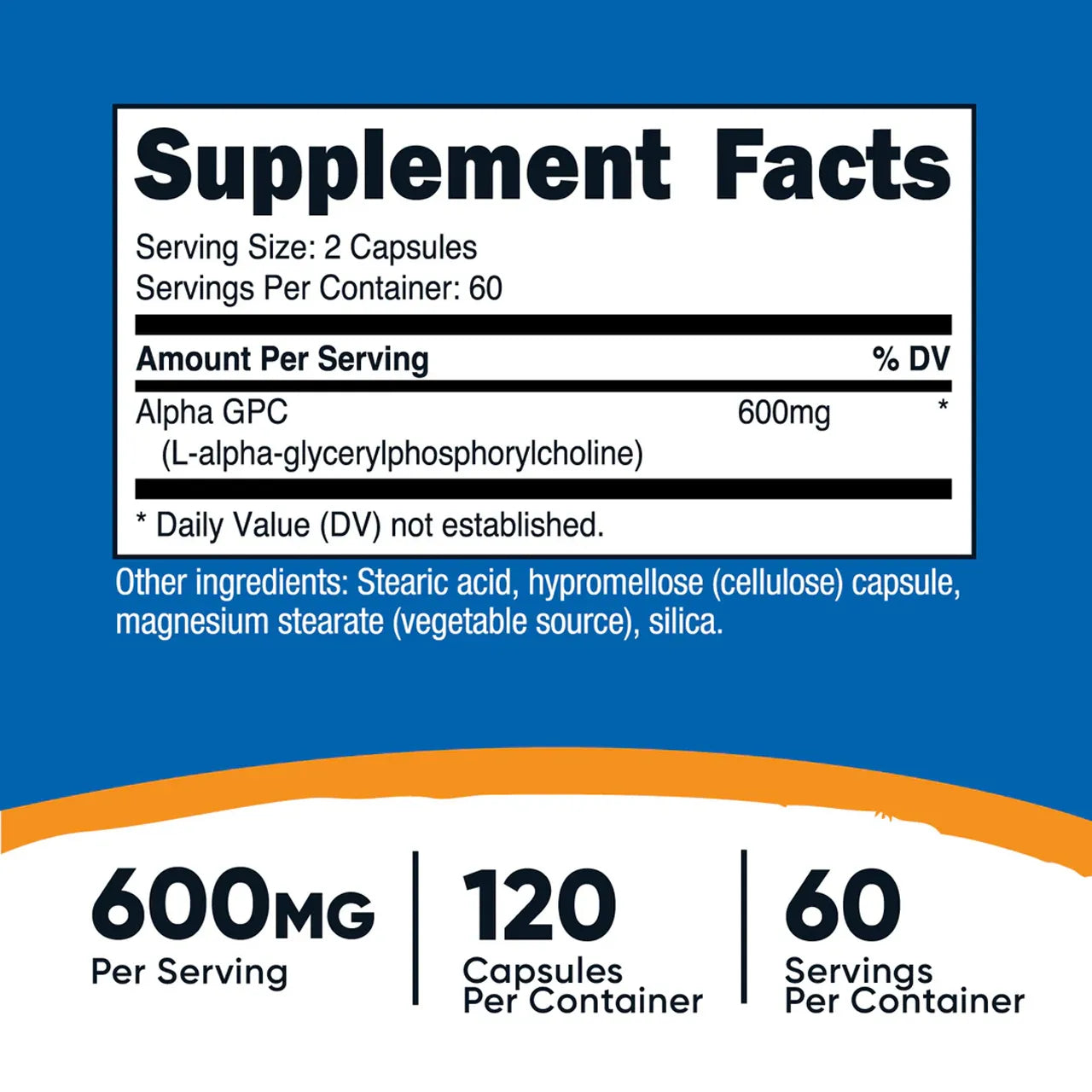 Alpha GPC 600 mg 120 Capsules