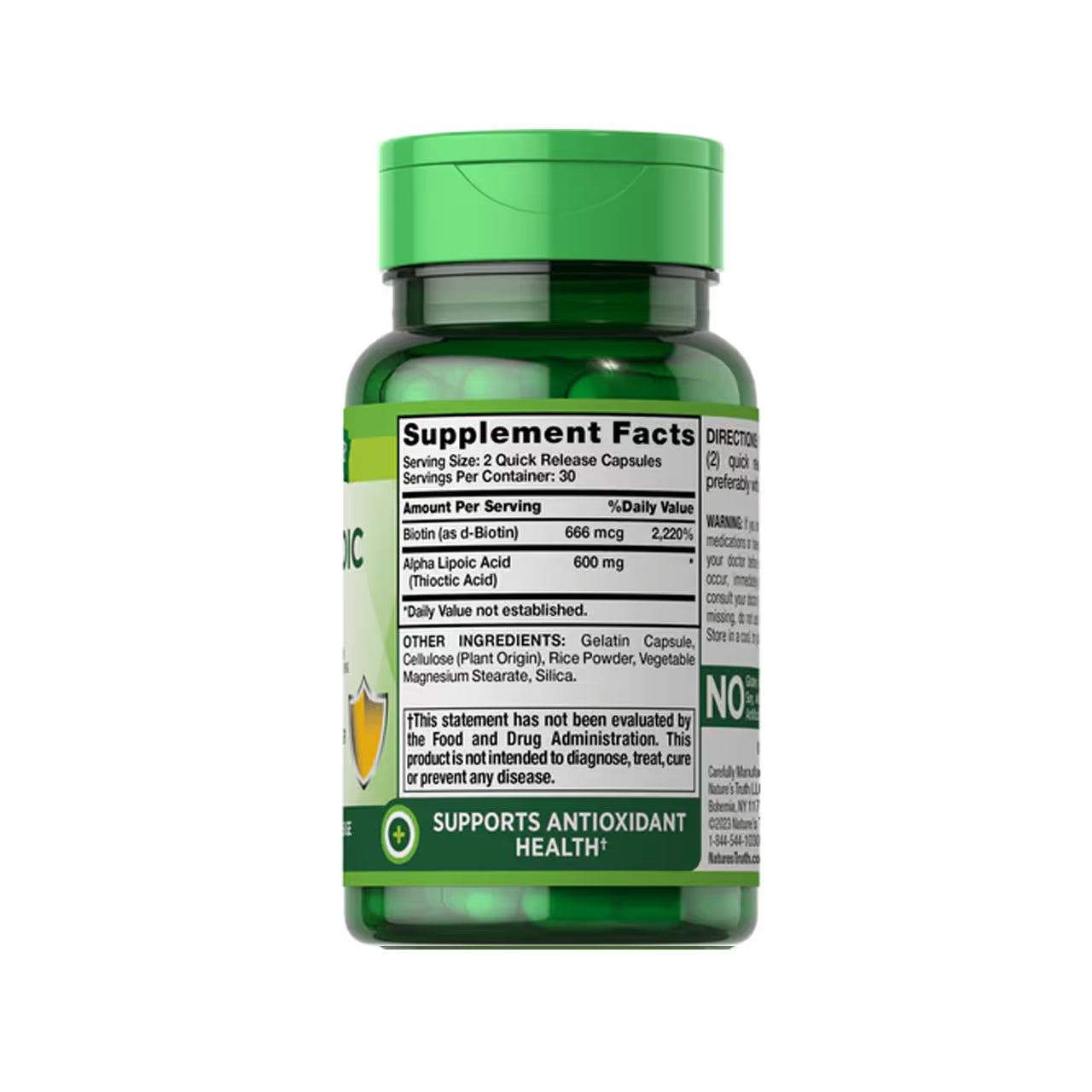 Alpha Lipoic Acid 600 Mg 60 Capsules