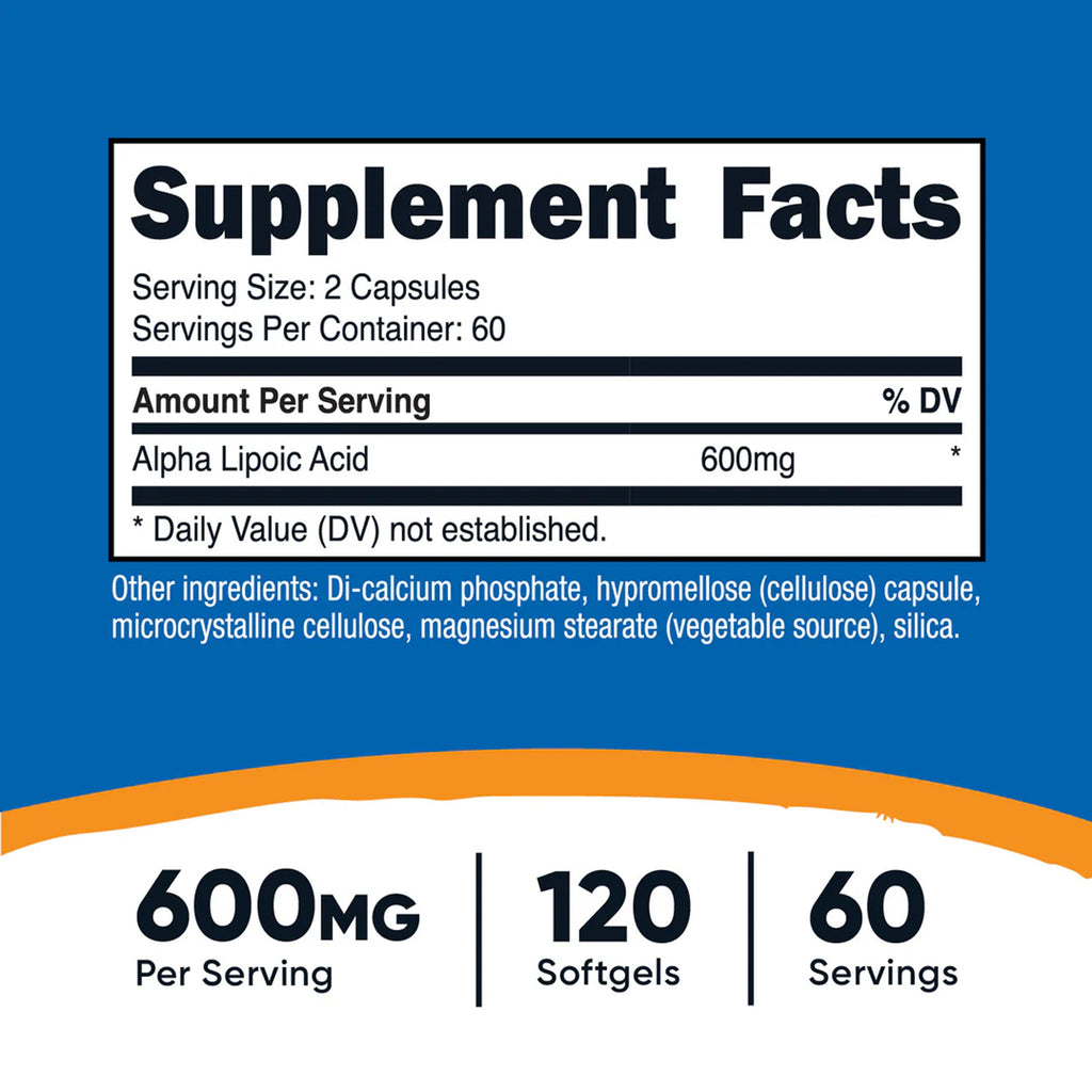 Alpha Lipoic Acid 600 mg 120 Capsules