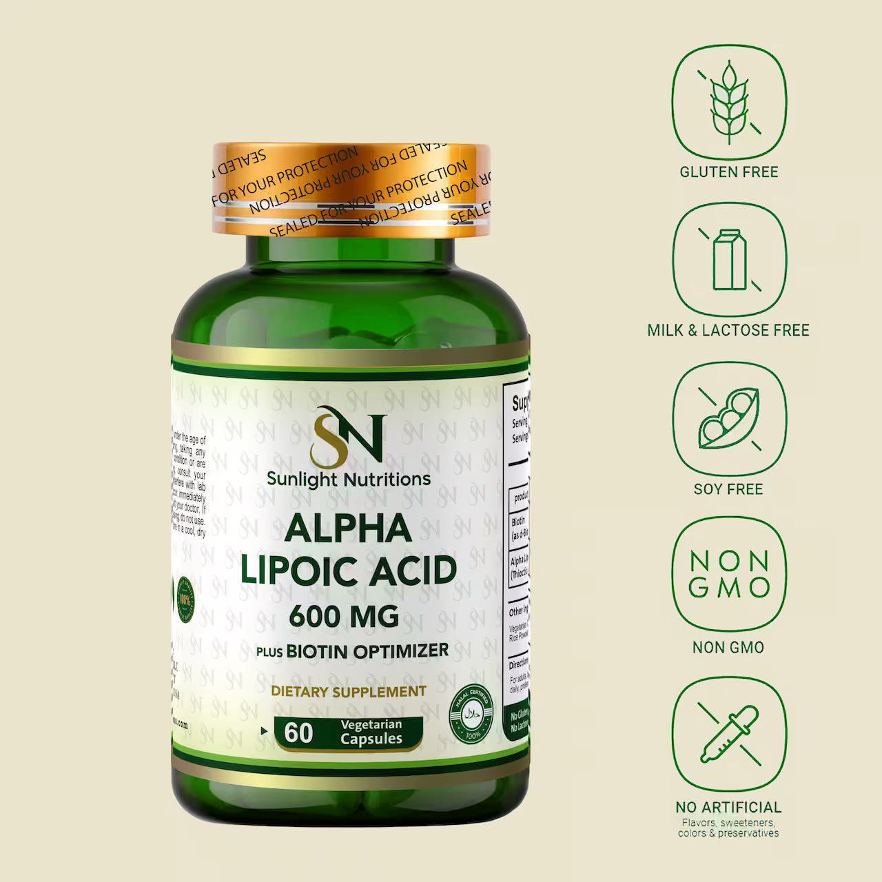 Alpha Lipoic Acid 600 mg 60 Capsules