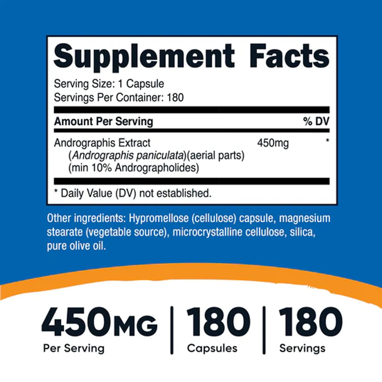 Andrographis 450 mg 180 Capsules