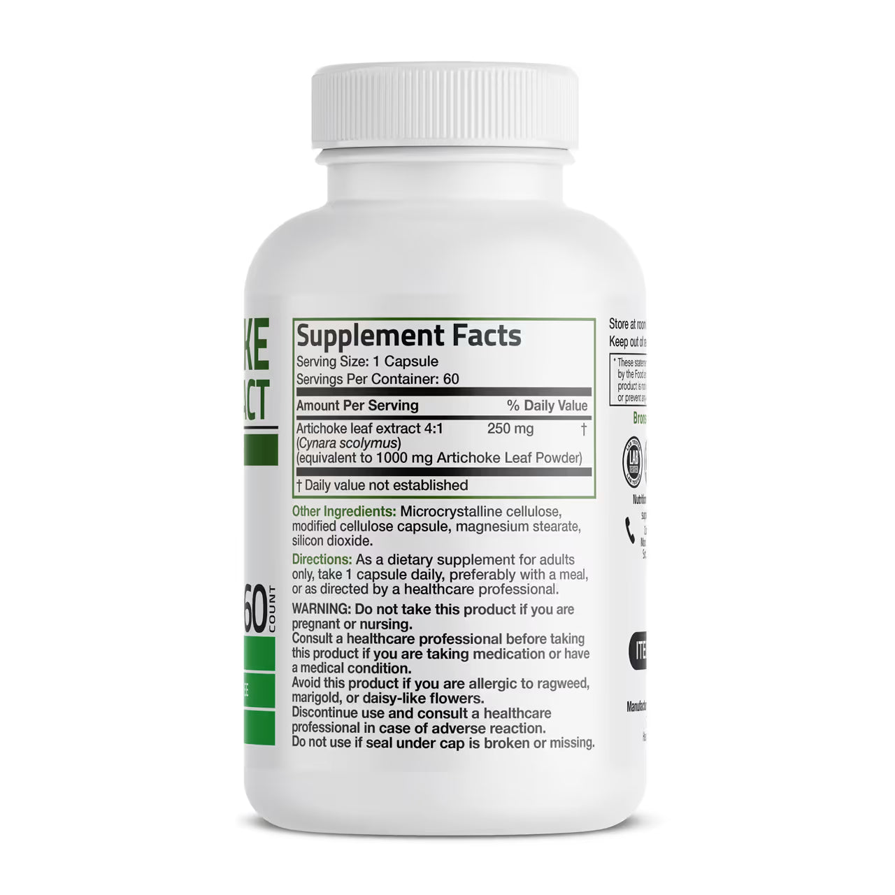 Artichoke Leaf 1000 Mg 120 Capsules