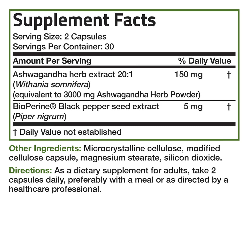 Ashwagandha 3000 Mg 60 Capsules