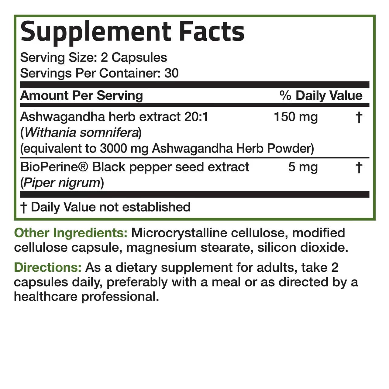 Ashwagandha 3000 Mg 60 Capsules