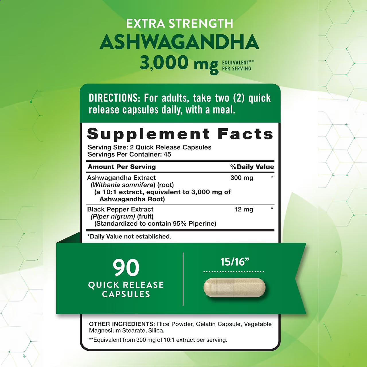 Ashwagandha 3000 mg 90 Capsules
