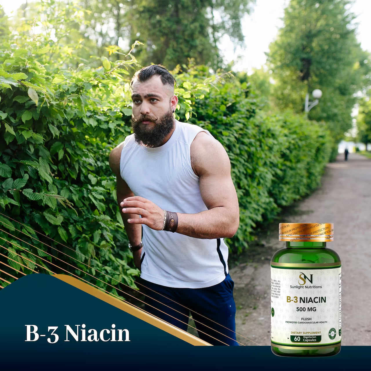 B-3 Niacin 500 mg 60 Capsules