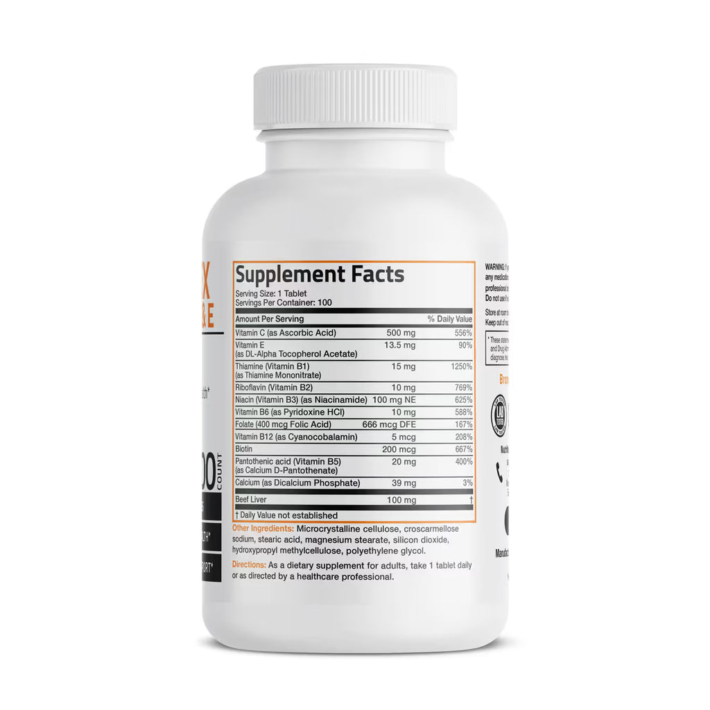 B-Complex Plus Vitamin C & E 100 Capsules