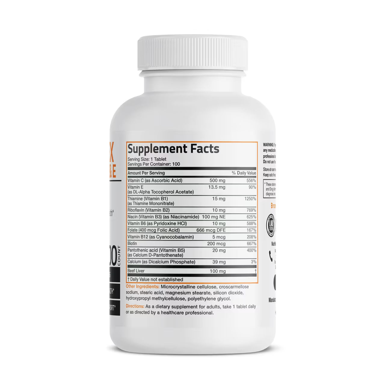 B-Complex Plus Vitamin C & E 100 Capsules