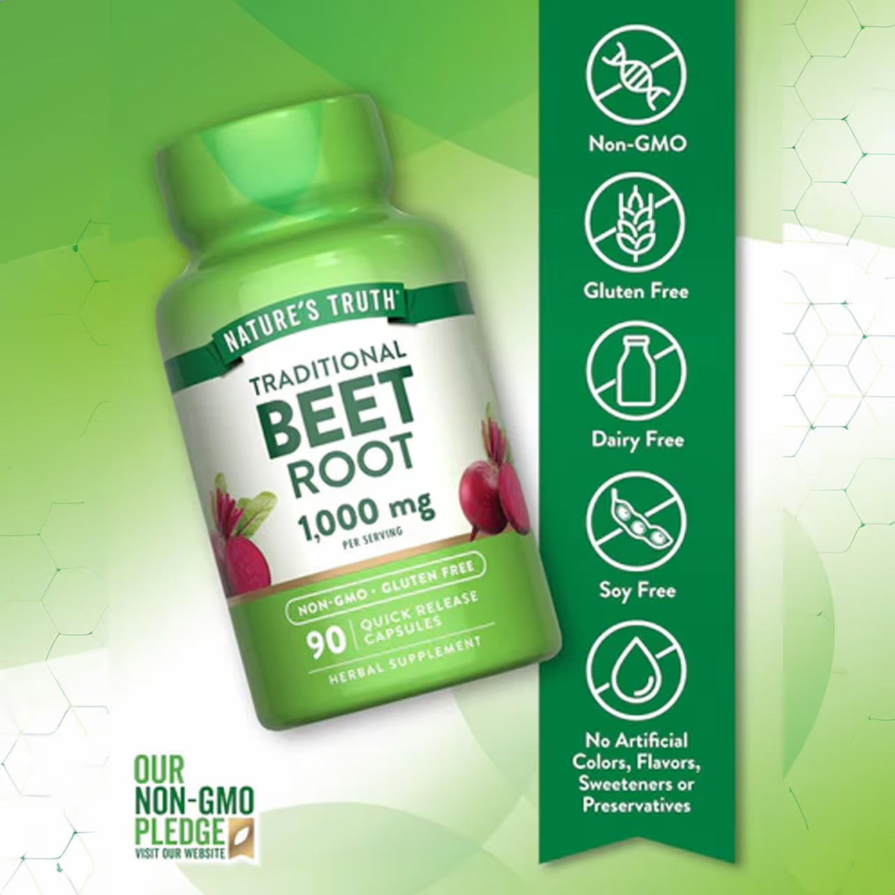 Beet Root 1000 Mg 90 Capsules