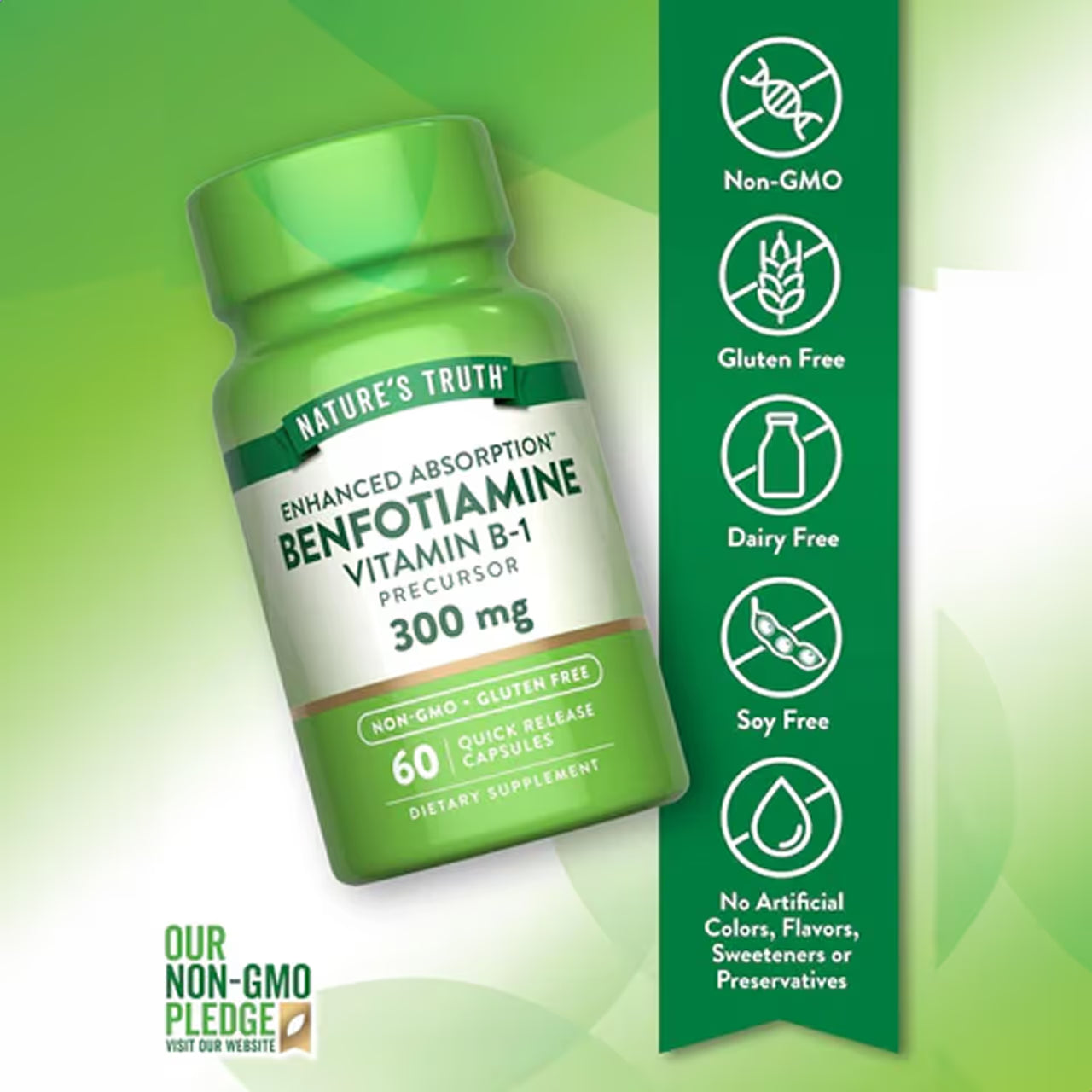 Benfotiamine Vitamin B-1 300 Mg 60 Capsules