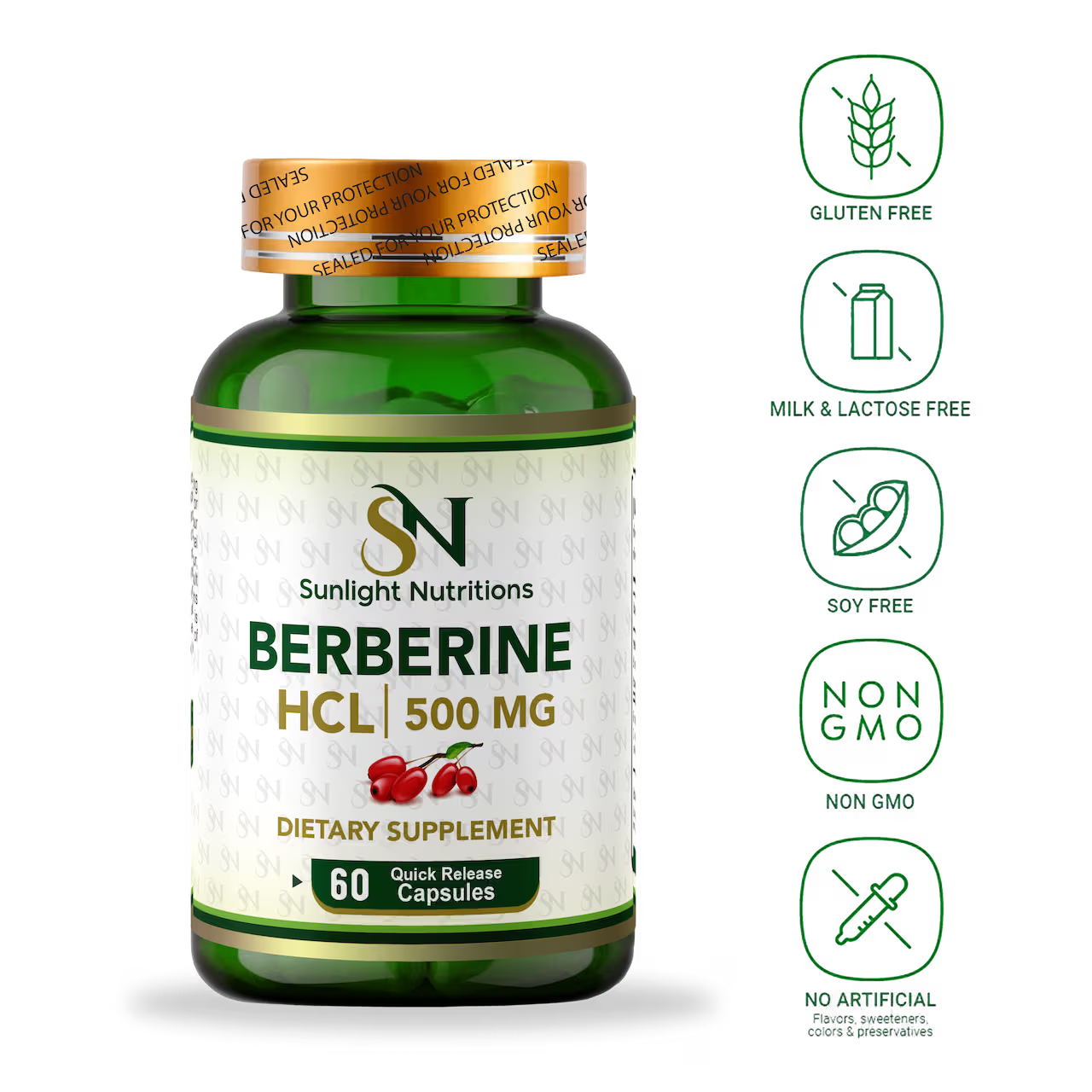 Berberine 500 mg 60 Capsules
