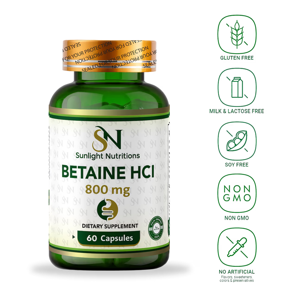 Betaine HCI 800 mg 60 Capsules