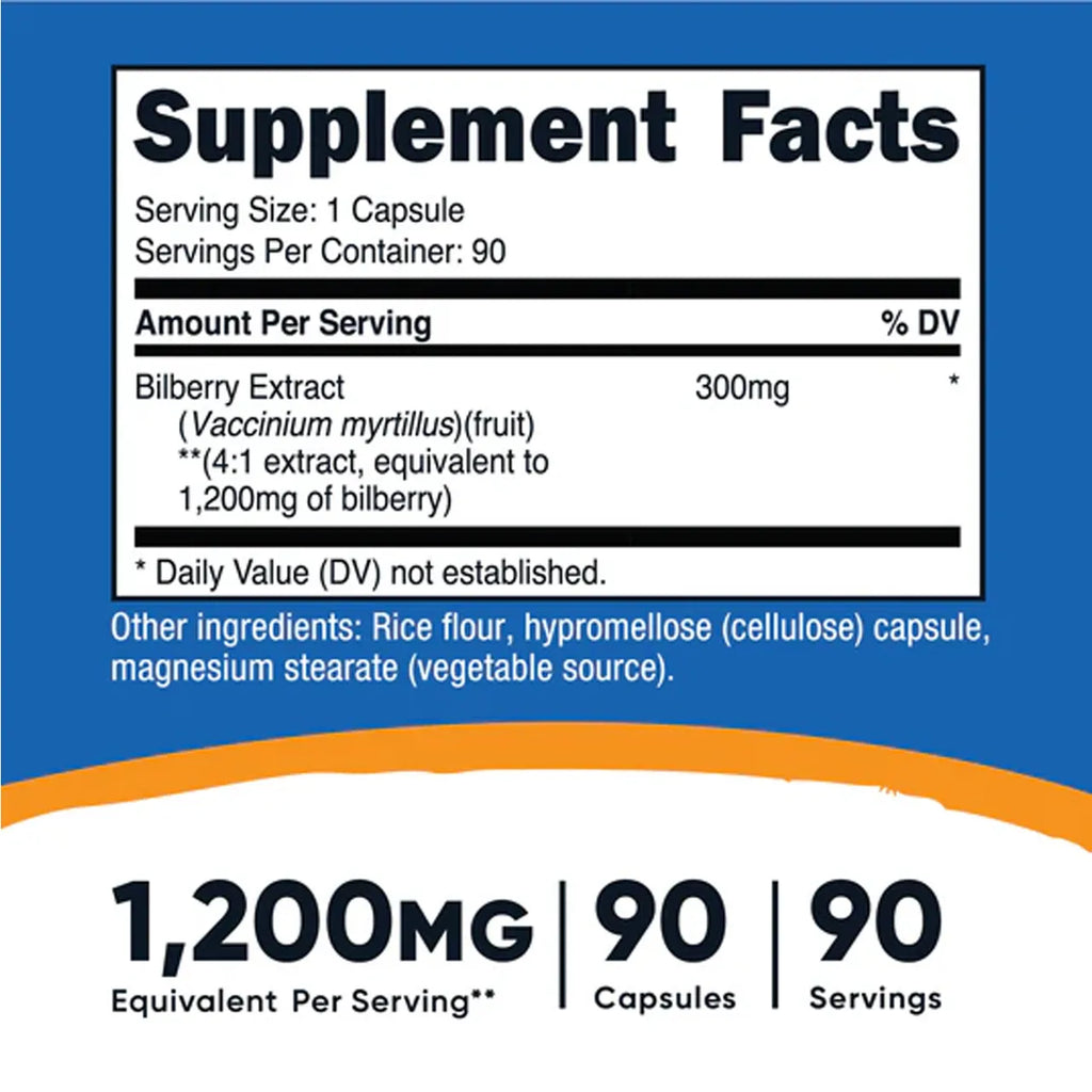 Bilberry 1200 mg 90 Capsules