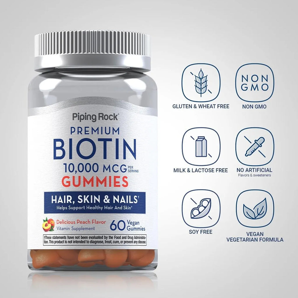 Biotin Gummies 10000 mcg 60 gummies