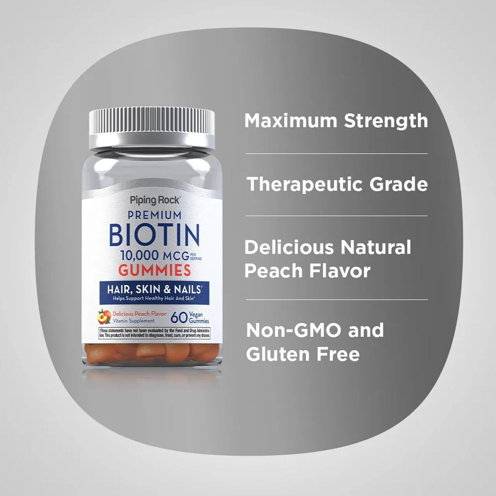 Biotin Gummies 10000 mcg 60 gummies