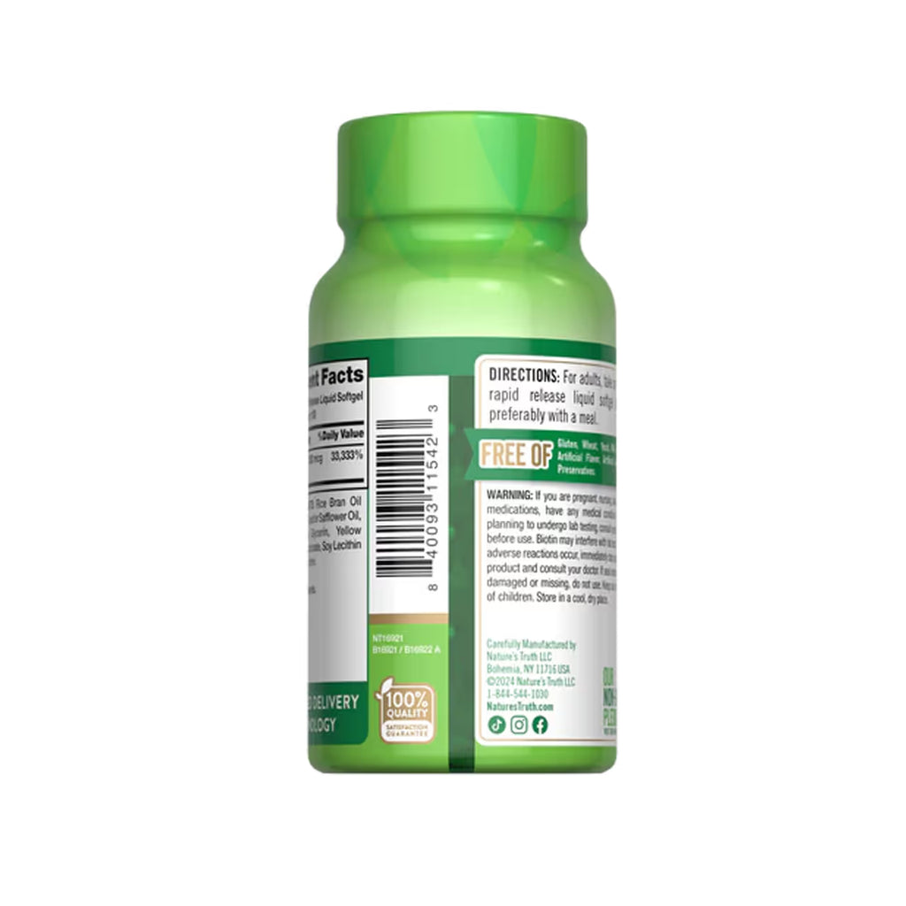 Biotin Softgels 10000 mcg 100 Capsules