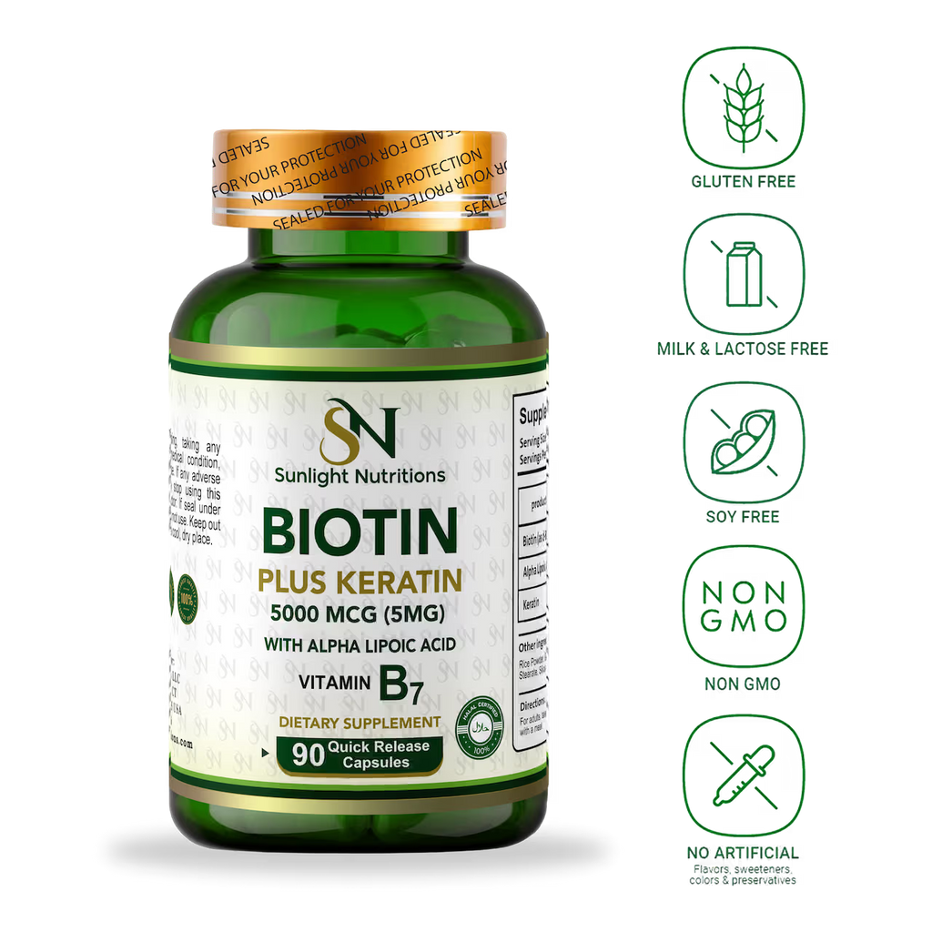 Biotin 5000 MCG 90 Capsules