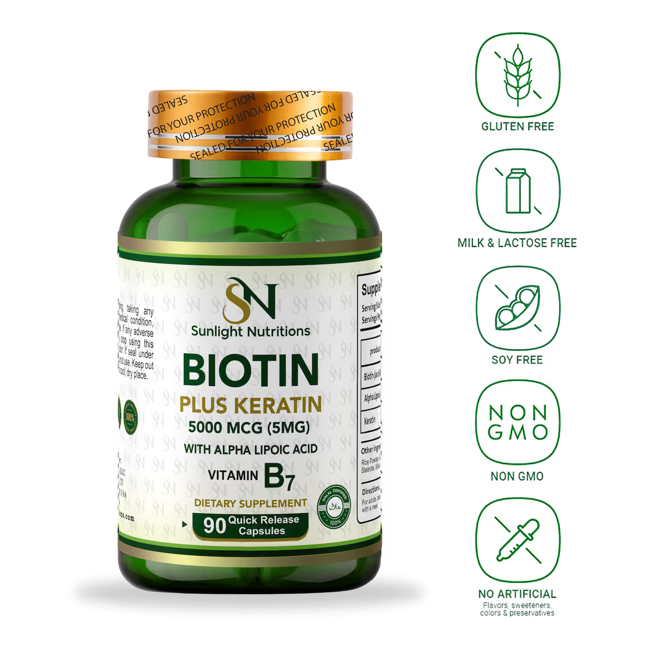 Biotin 5000 MCG 90 Capsules