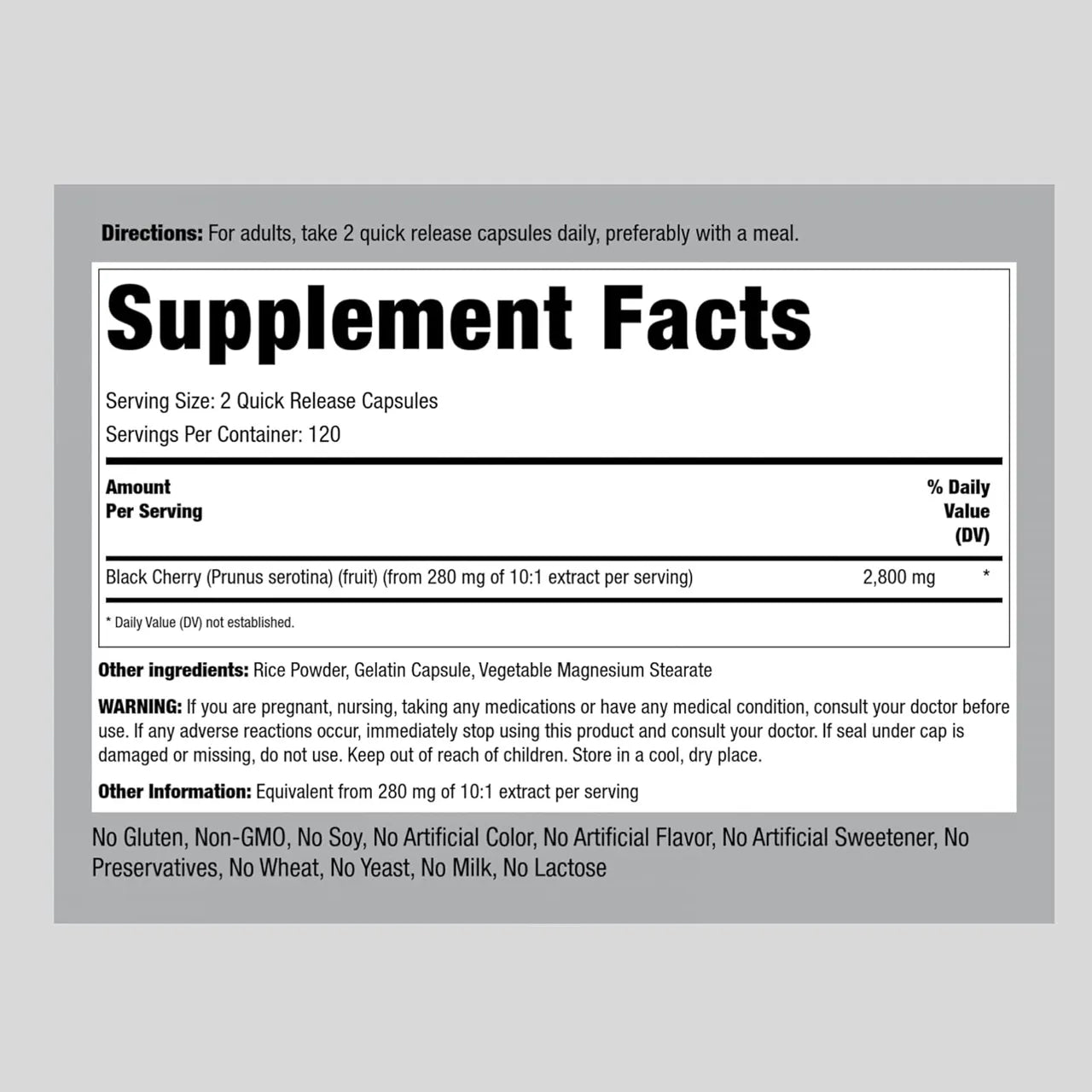 Black Cherry 2800 mg 240 Capsules