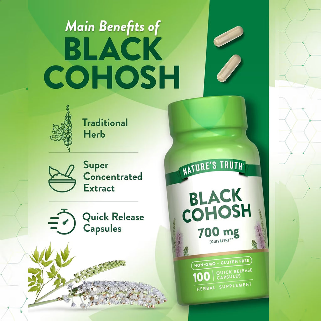 Black Cohosh 700 mg 100 Capsules