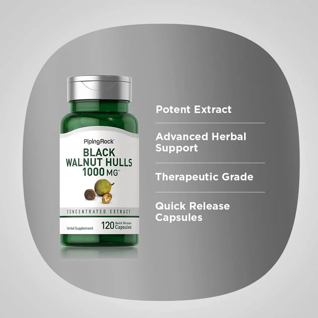 Black Walnut Hulls 1000 mg 120 Capsules