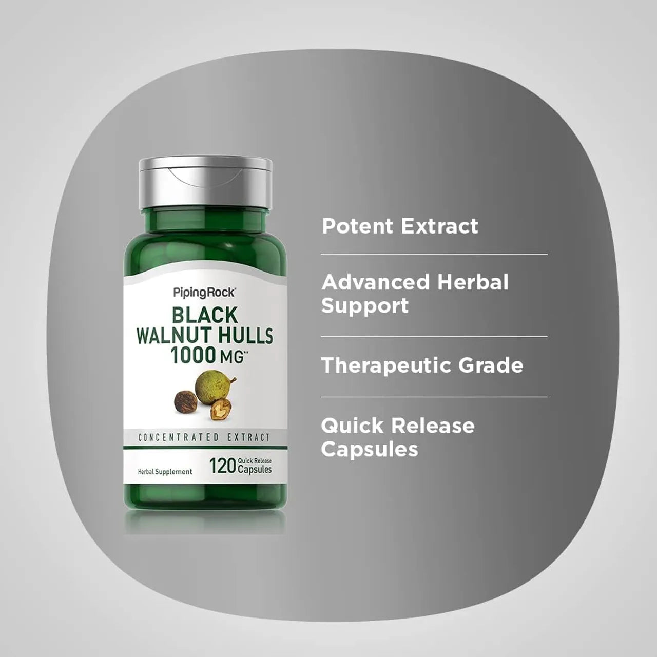 Black Walnut Hulls 1000 mg 120 Capsules