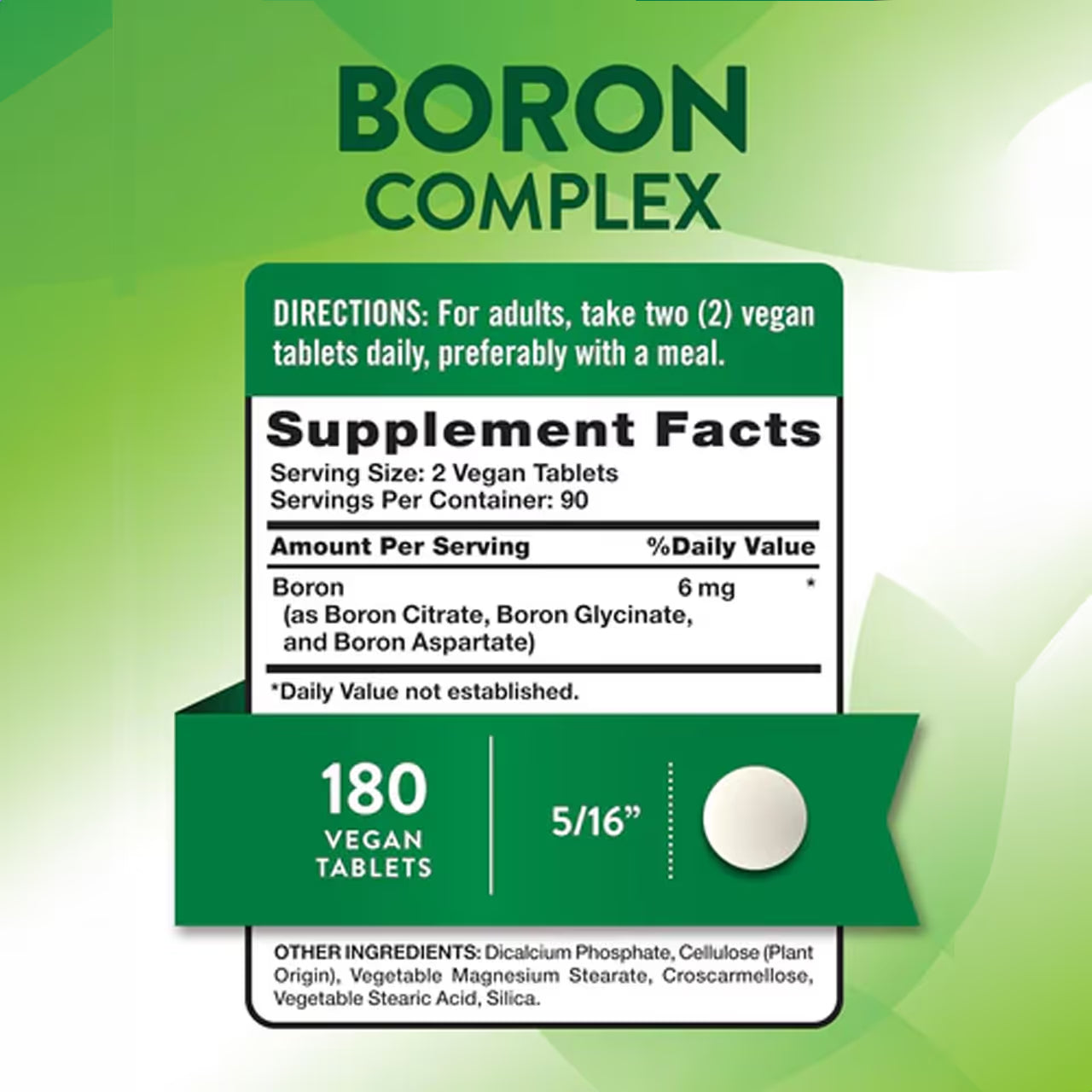 Boron Complex 6 Mg 180 Tablets