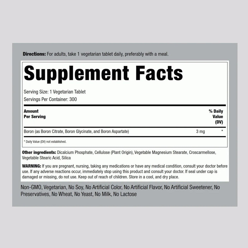 Boron Complex 3 mg 300 Tablets