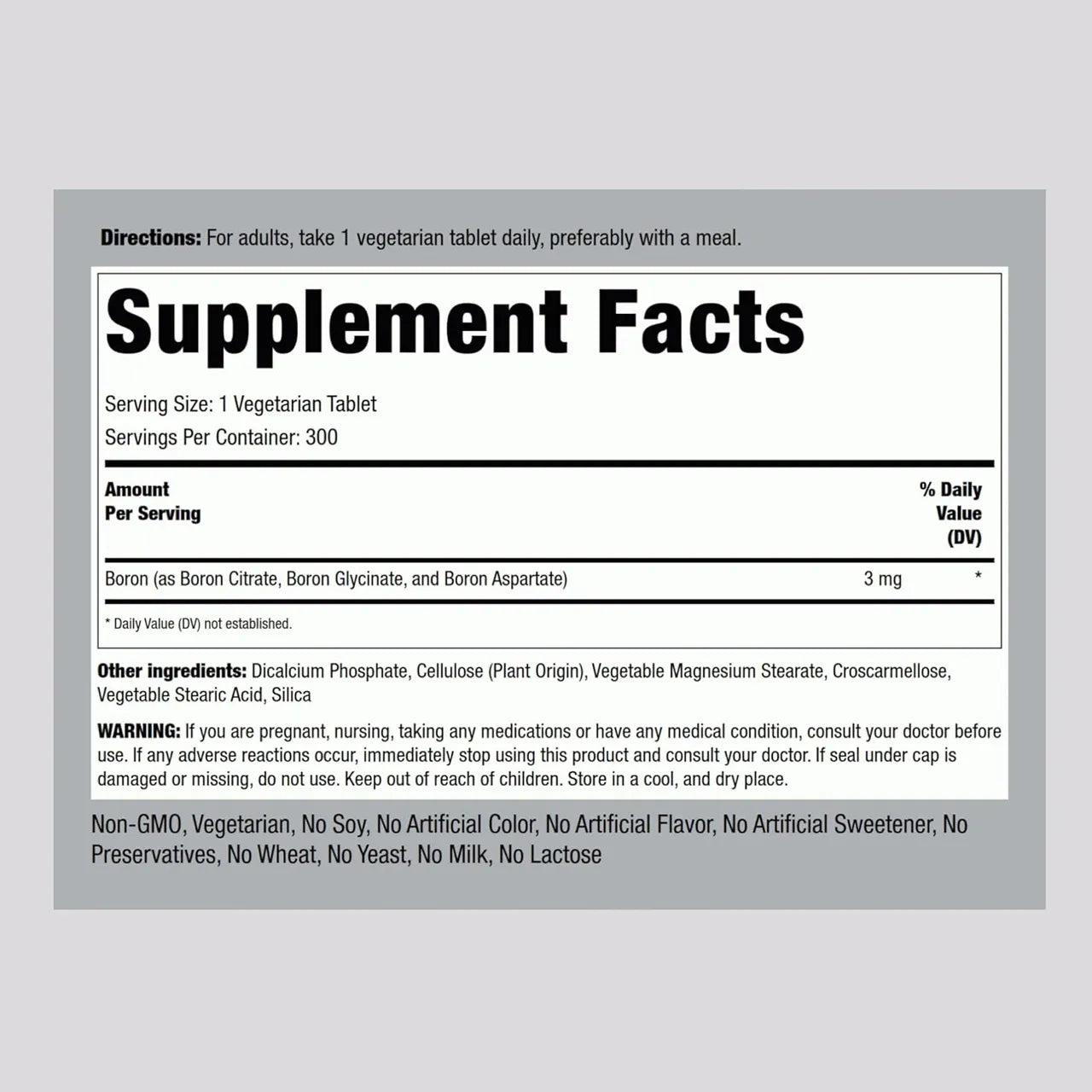Boron Complex 3 mg 300 Tablets