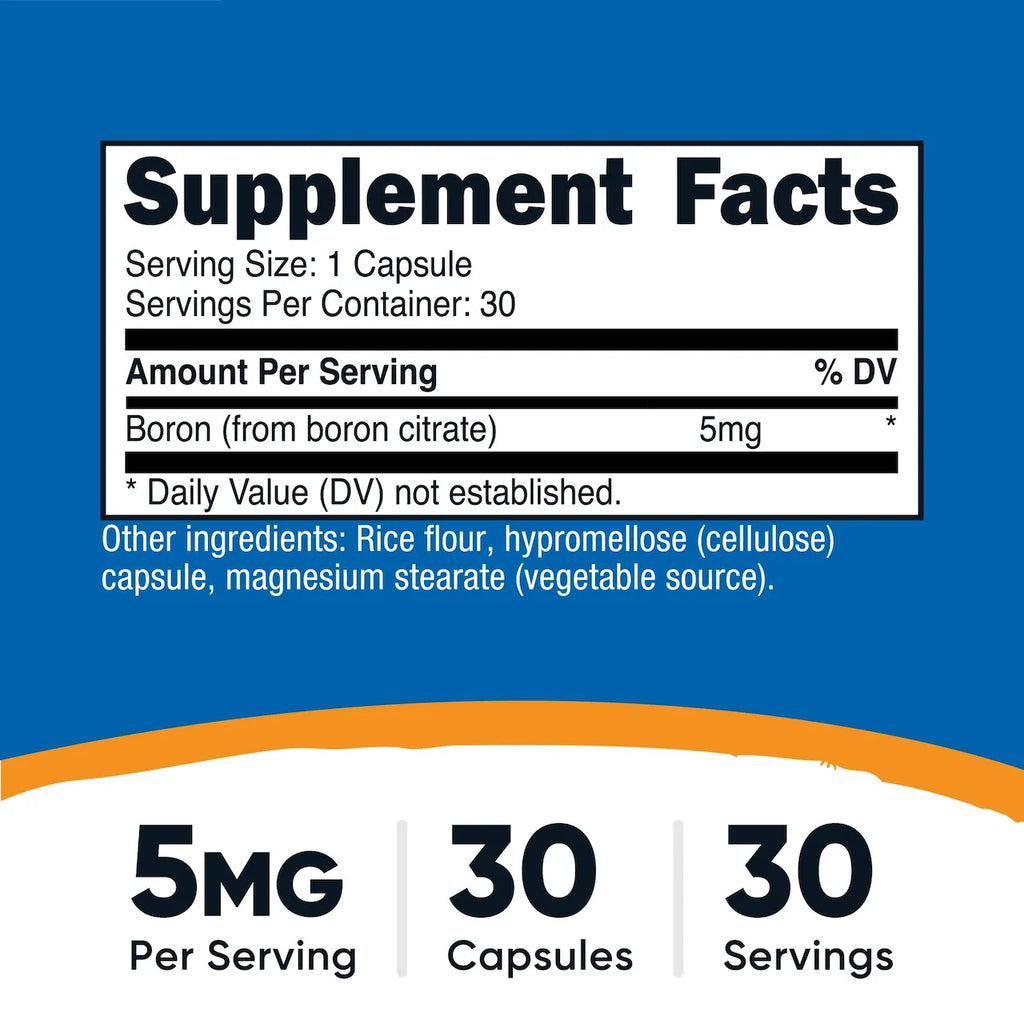 Boron 5 mg 30 Capsules