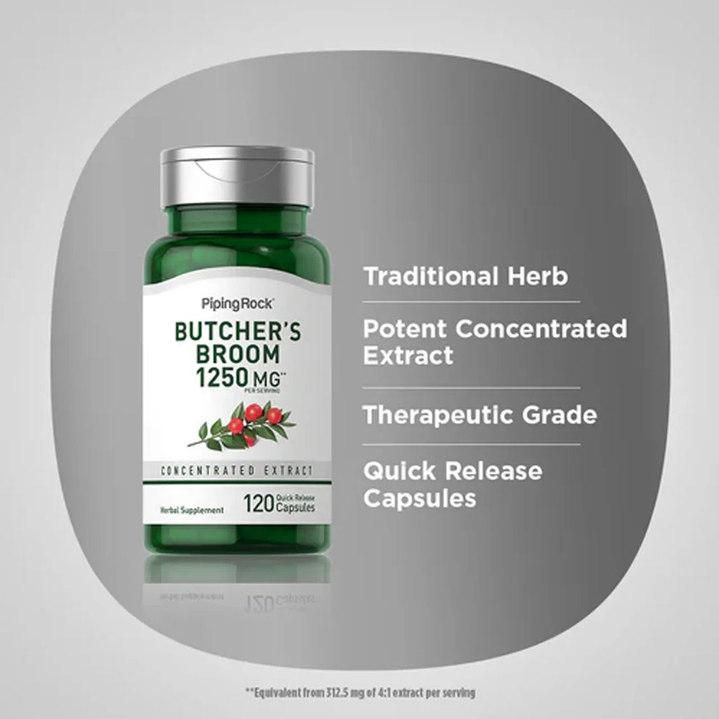 Butcher’s Broom 1250 MG 120 Capsules