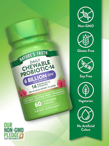 Chewable Probiotic-14 6 BILLION CFU 60 Chewable Tablets