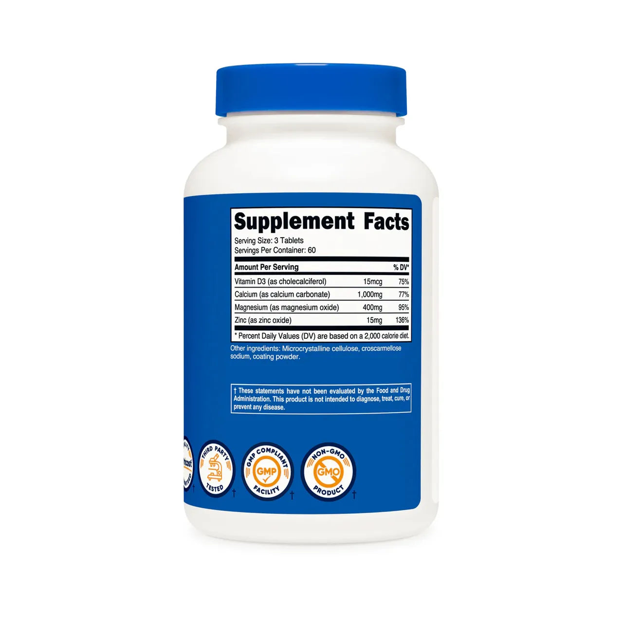 Calcium, Magnesium, & Zinc 1000 mg 400 mg 60 180 Tablets