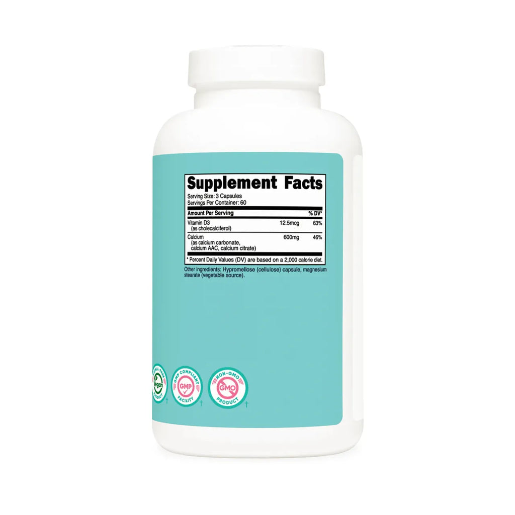 Calcium + Vitamin D3 600 mg+ 12.5 mcg 180 Capsules