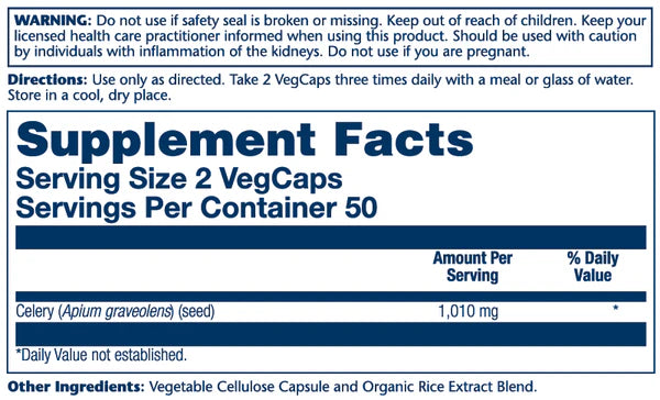 Celery Seed 1010mg, 100 Capsules