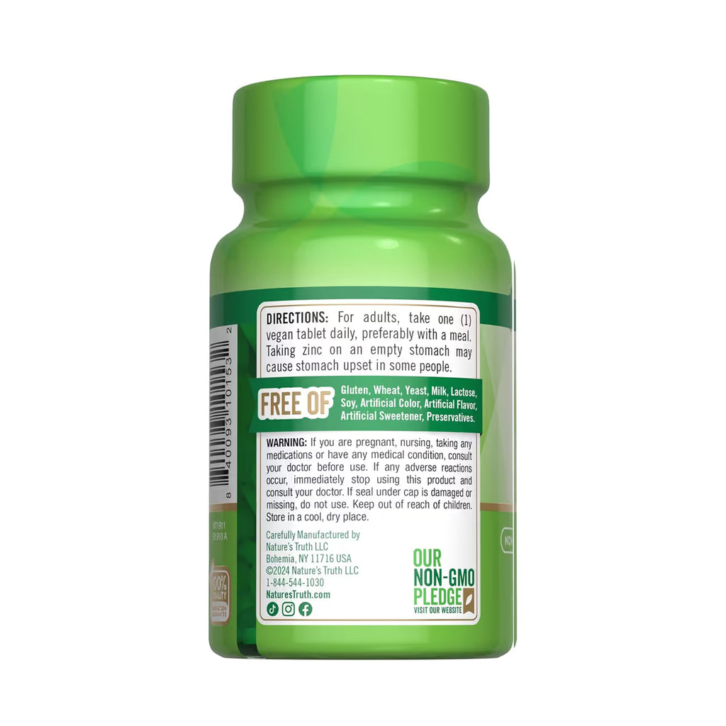 Chelated Zinc 50 mg 100 Tablets