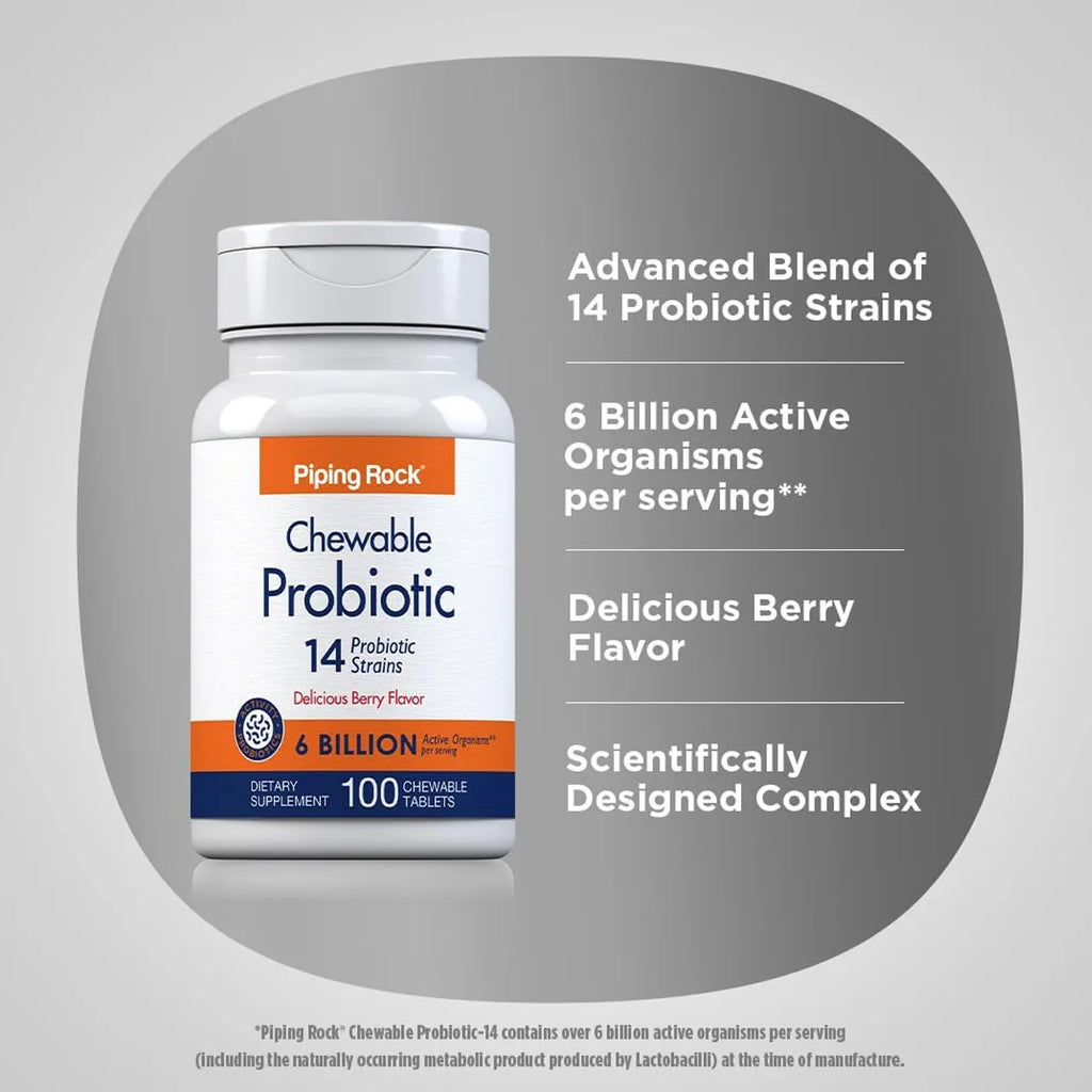 Chewable Probiotic 6 BILLION 100 Chewable Tablets