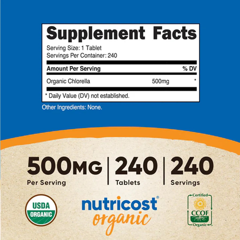 Chlorella (Organic) 500 mg 240 Tablets